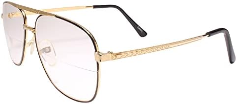 Гроздобер 90S 80 -ти квадратни златни бифокални леќи читач 1,00 очила за читање