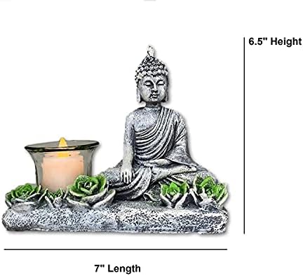 Нифтиот ќош, држач за свеќи на Буда Медитација Јога Зен духовна скулптура подарок за дома