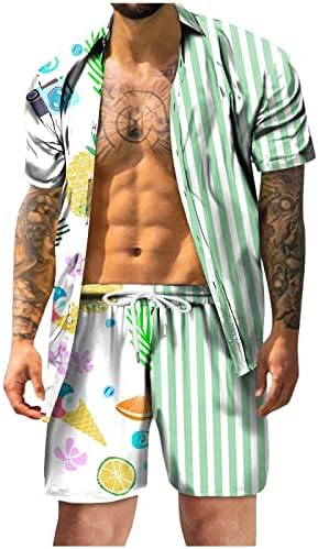 Bmisegm големи и високи костуми за мажи лето модна мода рекреација на хаваи приморски празник плажа дигитално 3Д печатење кратко