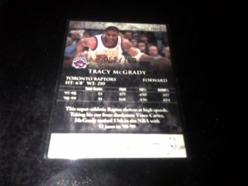 1999-2000 NBA Topps Најдобри мајстори на Трејси МекГрејди Данк Вметнете картичка DM7 ограничено издание 052/750 W/Заштитна облога! Торонто