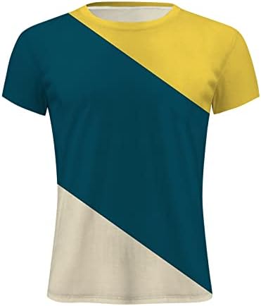 Менс летни обични шорцеви сетови плус големина основни активни кошули и кратки облеки во боја блок еластични тренерки поставени