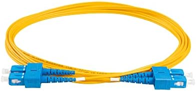 SpeedyFibertx-4-пакет 5 метри SingleMode Duplex SC/U до SC/U Fiber Patch Cable, Corning SMF-28® 9/125UM Ултра оптичко влакно, OS1/OS2