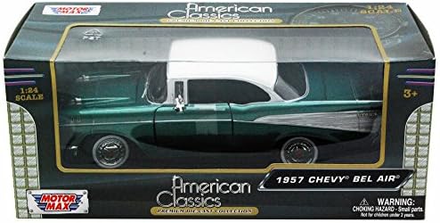 1957 Chevy Bel Air, Green - Showscats 73228 - 1/24 Scale Diecast Model Toy Car, но нема кутија