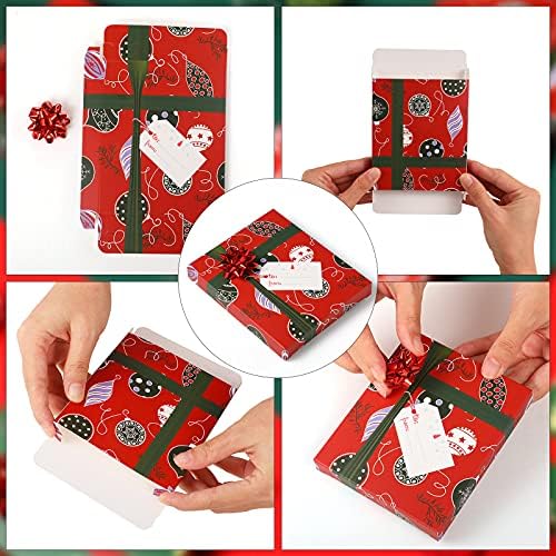 Долче за картички за картички за подароци за божици со лакови и ознаки Среќни Божиќни картички за подароци, присутни кутии за обвивки мини