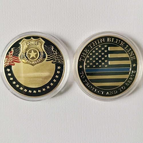 Тенката Сина Линија Живее Важно Полициски Американски Комеморативен Предизвик Монета