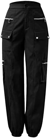 Miashui Casual Pant Suits For Women Velor 2023 Карго панталони жена опуштена вклопена облека со црна панталони со висока половината, пантолона