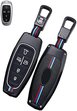 Hubeivo за Hyundai Key Fob Cover Cover Case Metal Shell Car Smart Keys Заштитник на тастатурата Компатибилен Tucson Sonata Santa