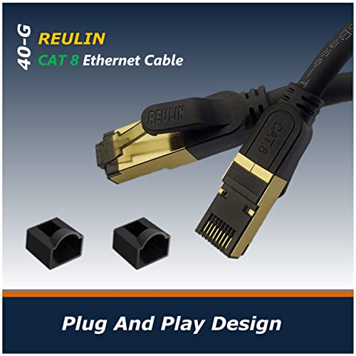 Reulin Ethernet Кабел Приклучок И Игра, Cat8 LAN Кабел, TP, 40g-2GHz RJ45 Мрежен Кабел За Поврзување На Модем Рутер Центар Со Паметен