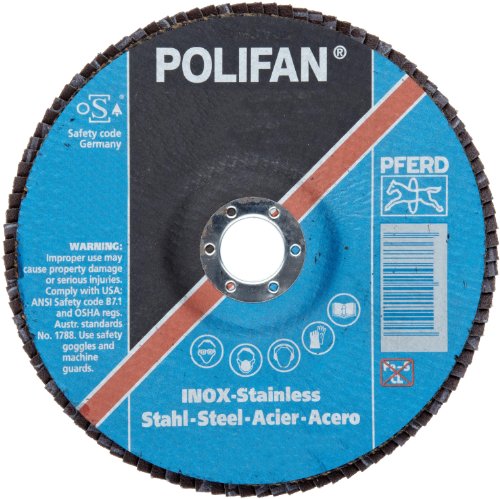 PFERD Polifan SGP Абразивен размавта диск, тип 29, тркалезна дупка, поддршка на фенолна смола, алумина од цирконија, 7 Дија., 60 решетки