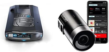 Escort Max 360C MKII Laser Radar Detector-Dual-Band Wi-Fi и Bluetooth овозможени, 360 ° стрели за насоки, исклучителен опсег, споделени