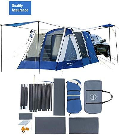 Kingcamp Melfi Plus SUV Car Tent 3 сезони 4-6 лица мултифункционални, соодветни кампување патувања на семејство на отворено