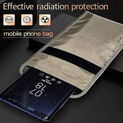 MEHAOC анти-зрачење мобилен телефон торбичка сребрена влакна за заштита на влакна RFID GPS 5G EMF сигнал блокирање на клуч за автомобили