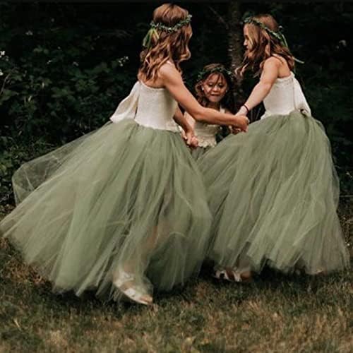Луоланди Ремени Мудрец Зелен Цвет Девојка Фустани За Свадба Партија