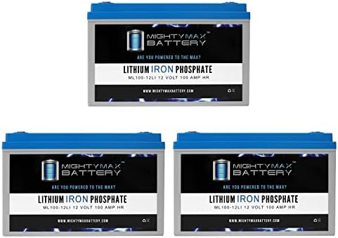 12V 100AH ​​литиум замена батерија компатибилна со Xantrex PowerHub1800 PH1800 -GFP - 3 пакет