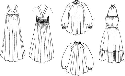 Фолк -облека Руски доселеници фустан 128 скокач блуза престилка Традиционална шема за шиење на фолквер128