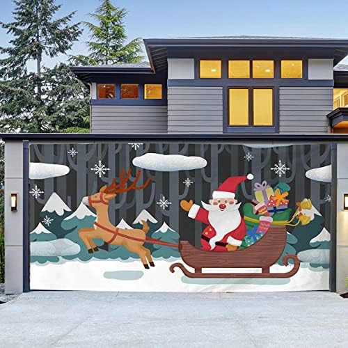 Божиќна отворена гаража врата таписерија ткаенина празнична забава Декорација за позадина крпа со појавување на висечка крпа со повеќе големина забава фаворизир?
