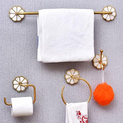 Златни шипки за решетки за пешкир - држач за пешкири за бања - Бар за крпи од месинг - решетка за рачни крпи - сет за хардвер за бања - Декор