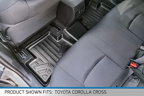SmartLiner Custom Одговара на сите временски услови 2-ри ред црни подни облоги компатибилни со 2022-2023 Toyota Corolla Cross