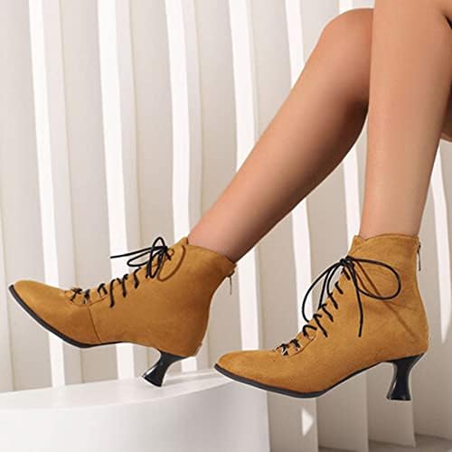 Fasdnendys Бели чизми за глуждот за жени жени, временски каиш, глужд, чизми за пети, патенти потпетици, облекуваат фармерки чизми високи чевли