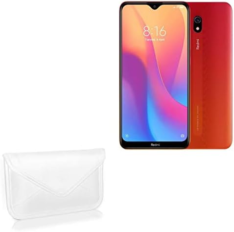 Boxwave Case компатибилен со Xiaomi Redmi 8a Dual - Елитна торбичка за кожен месинџер, синтетички кожен покритие дизајн на пликови за Xiaomi