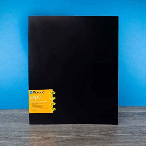 Itoya Profolio Expo 14x17 Црно уметничко портфолио врзивно средство со пластични ракави и 24 страници - папка за портфолио за