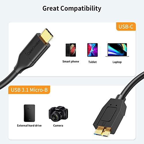 Пакет-2 Предмети: USB A До C Краток Кабел + USB C Хард Диск Кабел 10Gbps