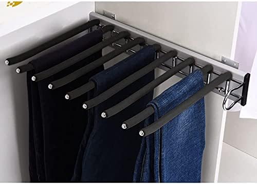 9 пара лавици за амортизација на панталони за влечење на панталони гардероба гардероба панталони за складирање на просторот за