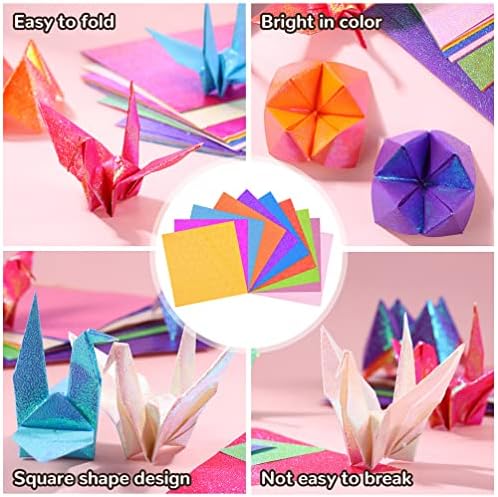 Детски занаети Викаски занаети јапонски хартија за хартија од оригами 100 парчиња квадратни двострани хартиени занаети