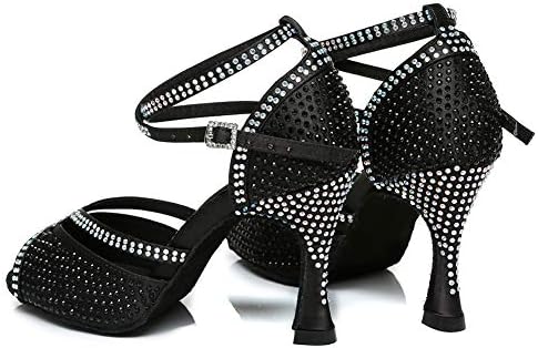 Aoqunfs rhinestones Ballroom Dance Dance Shoes Women Latin Salsa Pricket Perfermence Dance Shoes, YCL451