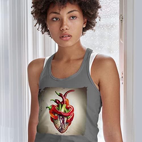 Резервоар за пиперка за уметност со уметност - тематски резервоар - резервоар за вежбање на срце