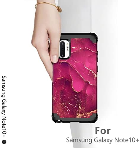 Хекодонк За Samsung Galaxy Забелешка 10 Плус Случај, Тешка Заштита Од Удари Тврда Пластика+Силиконска Гумена Хибридна Заштитна Кутија За Samsung