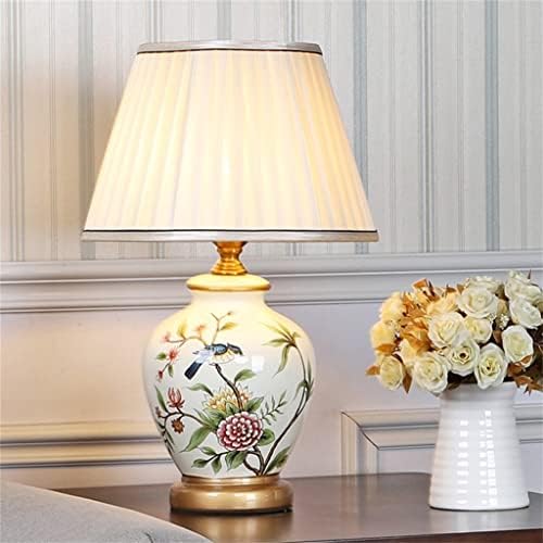 ZSEDP керамичка маса ламба европски стил цвет и птици дневна соба спална соба кревет ламба ретро студија вила