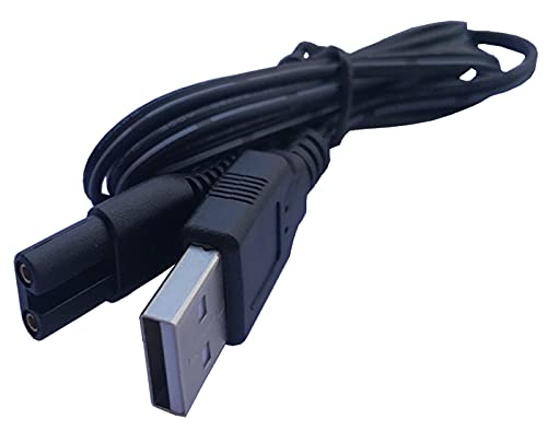 Подредениот 2-пински USB кабел за полнење кабел за напојување Компатибилен со PALOTIX PALT-FC159 безжичен вода, орален наводнувач на вода,