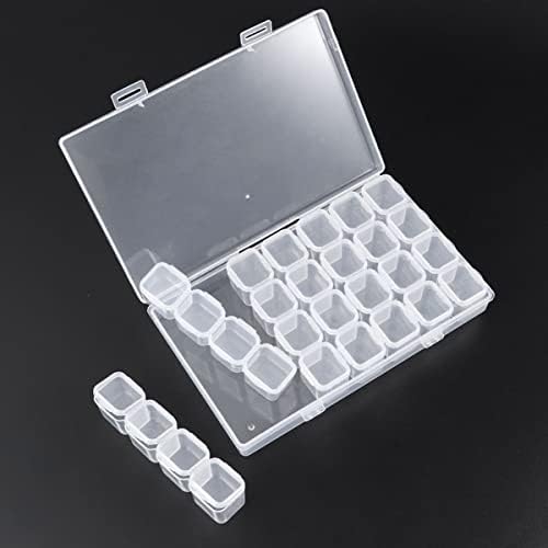 Toyvian пластична кутија за складирање пластична организатор кутија 2 парчиња кутии дијамантски везови кутија за вежбање решетки за