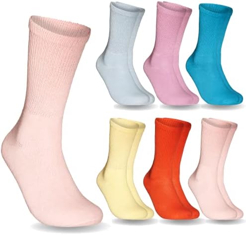 Специјални најважни работи 6 пара женски необврзувачки дијабетични и циркулаторски екипи чорапи-удобно мек, памук за влага за влага