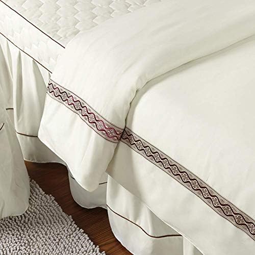 Breаан, бел покритие за кревети за белиот кревет, 4-парчиња масажа за масажа, поставуваат кревети за масажа на телото, цврста боја, салон за