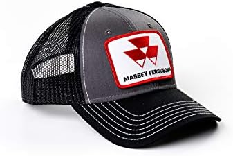 J&D Productions, Inc. Massey Ferguson тракторска капа, сива со црна мрежа назад