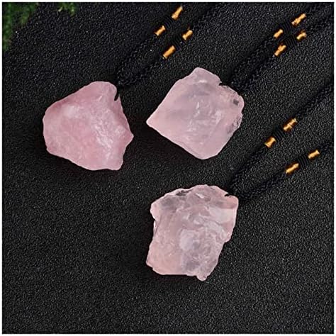 Алемо кварц камен 10 парчиња ААА природен скапоцен камен розов розов кварц кристален приврзок ѓердан Reiki Rock Energy Collections
