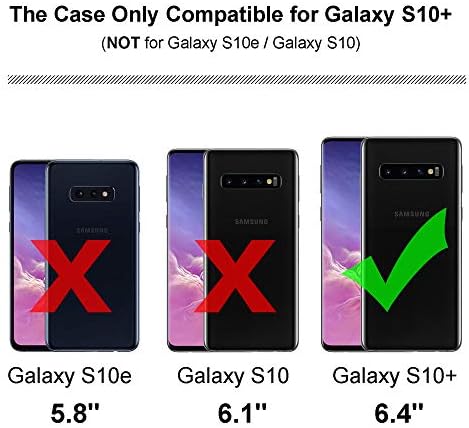Случај на Сионнер за Galaxy S10 Plus, [Carbon Fiber] Заштитна заштита на телефонот за заштита на телефони за Samsung Galaxy