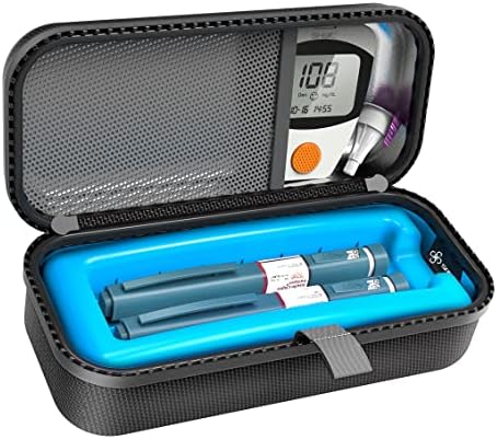 ШБЦ инсулин Пен за носење на куќиште за медицински ладици за дијабетес со заштитна мраз тула - погодно за менување на иглите со