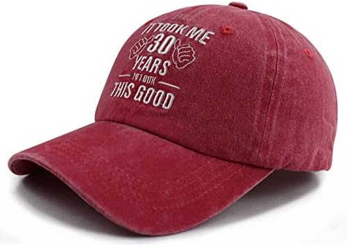 Nxizivmk ми требаа 30 години да ја изгледам оваа добра капа, смешно прилагодлив вез на 30 -ти роденден безбол капа за жени мажи
