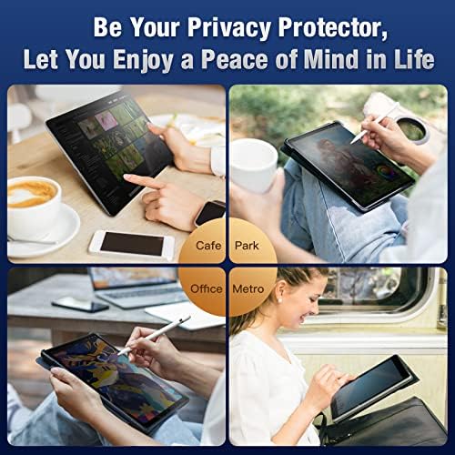 Заштитник на екранот за приватност Timovo 1 пакет компатибилен со iPad 10.2 инчи 2021/2020/2019, анти-спој заштитено стакло заштитен филм