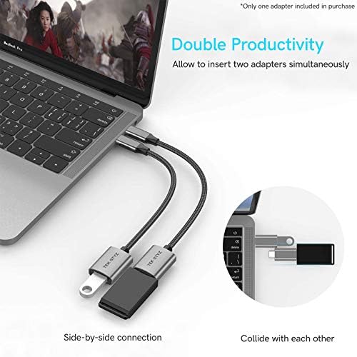 TEK Styz USB-C USB 3.0 адаптер компатибилен со вашиот Jabra Evolve2 40 OTG Type-C/PD машки USB 3.0 женски конвертор.