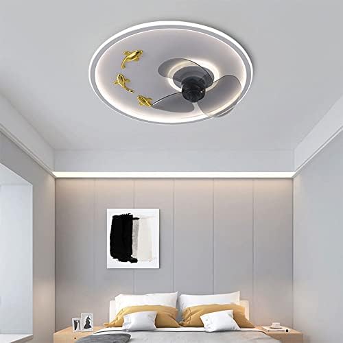 Yvamnad Ultra-тетен креативен дизајн тавански вентилатор со светла модерна личност starвезда вентилатор тавански светла LED 56W прилагодлива