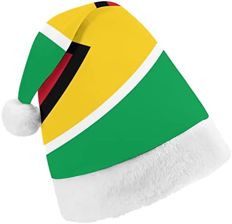 Гвајана Знаме Божиќ Шапка Мека Кадифен Дедо Мраз Капа Смешни Бини За Божиќ Нова Година Празнична Забава