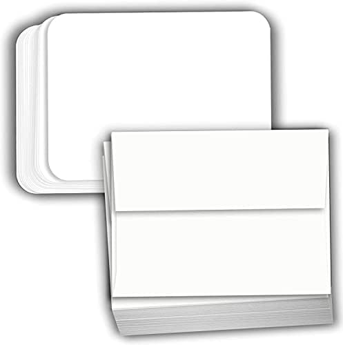Хамилко бела картонска дебела хартија - празен индекс Флеш белешка и поштенски картички заоблени агли со коверти поздрави покани