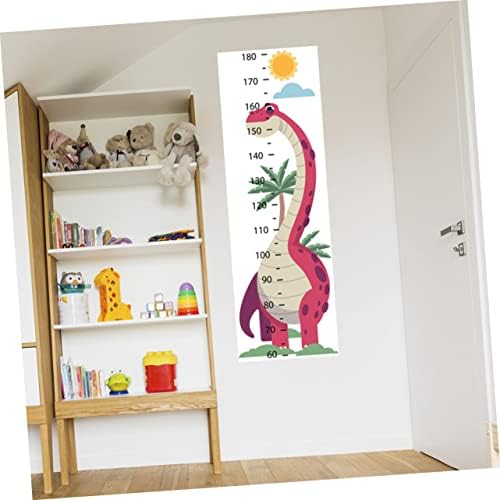 Kisangel 1 лист Детска раст на раст, цртан филм диносаурус животински владетел дизајн училница декларална самолеплива wallидна табела налепница
