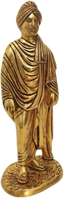 Модел на статуа на идолот Mohanjodero Brass Swami Vivekananda, Great Hindun Monk