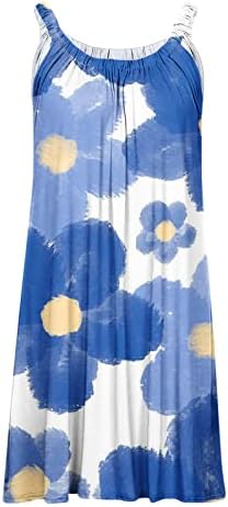 Летни фустани на hgccgdu за жени 2023 лажичка вратот ласкави судеа за обична облека без ракави, занишан фустан за пролетен резервоар