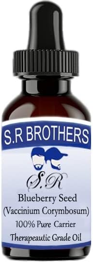 S.R браќа семе од боровинки чисто и природно масло од носач на терапевтски одделение 15 ml